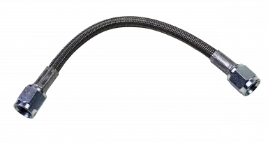 Steel Braided Line, Double An4, Female Fitting , 8.5" Long, Uncoated